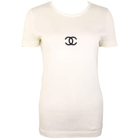 tee shirt chanel femme blanc|Chanel t shirt original.